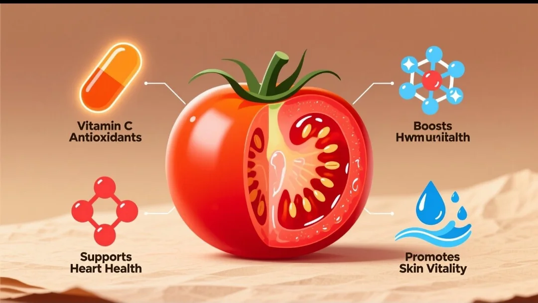 Fresh ripe red tomatoes and tomato puree in steel katori — complete lycopene nutrition investigation for Indian cooking myths busted by SwastFit 2026